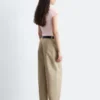 Baumwoll-Twill-Hose mit geradem Bein