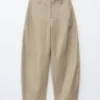 Baumwoll-Twill-Hose mit geradem Bein