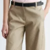 Baumwoll-Twill-Hose mit geradem Bein
