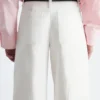 Baumwoll-Twill-Hose mit geradem Bein