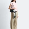 Baumwoll-Twill-Hose mit geradem Bein