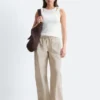 Baumwoll-Twill-Hose mit Kordelzug