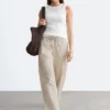 Baumwoll-Twill-Hose mit Kordelzug