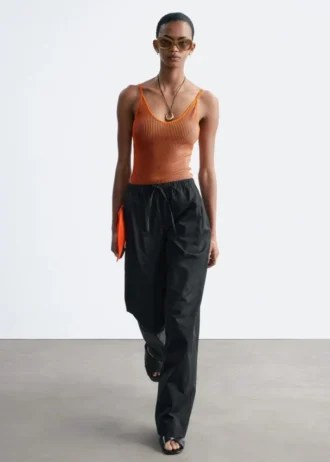 Baumwoll-Twill-Hose mit Kordelzug