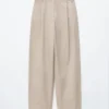Baumwollhose mit Bundfalten