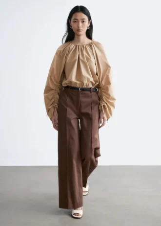 Baumwollhose mit Pressfalte