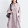Bedrucktes Midikleid aus Seide und Baumwolle