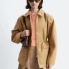Übergroße Utility-Jacke mit Kordelzug