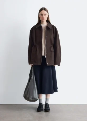 Übergroße Utility-Jacke mit Kordelzug