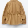 Übergroße Utility-Jacke mit Kordelzug