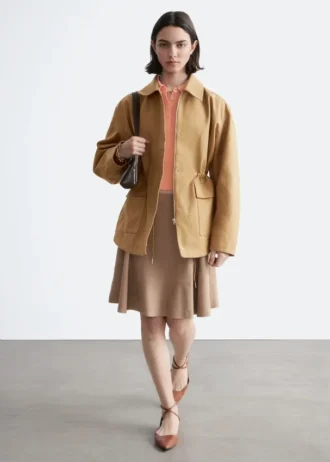 Übergroße Utility-Jacke mit Kordelzug