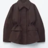 Übergroße Utility-Jacke mit Kordelzug