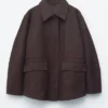 Übergroße Utility-Jacke mit Kordelzug