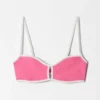 Bikini-Oberteil mit Kontrastbesatz