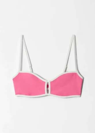 Bikini-Oberteil mit Kontrastbesatz