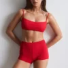 Bikini-Shorts mit hoher Taille