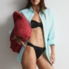 Bikini-Slip mit Rüschen