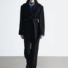 Blazer mit Kordel-Gürtel aus Wolle