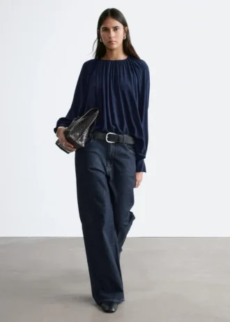Bluse mit Ballonärmeln