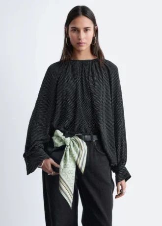 Bluse mit Ballonärmeln