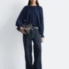 Bluse mit Ballonärmeln