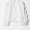 Bluse mit Bindeband