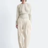Bluse mit gerafftem Gürtel