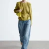 Bluse mit gerafftem Gürtel