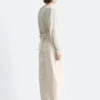 Bluse mit gerafftem Gürtel