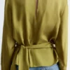 Bluse mit gerafftem Gürtel