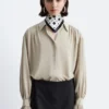 Bluse mit gerafftem Rücken