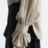 Bluse mit gerafftem Rücken