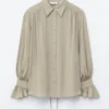 Bluse mit gerafftem Rücken