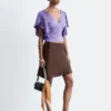 Bluse mit Rüschen und V-Ausschnitt