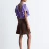 Bluse mit Rüschen und V-Ausschnitt
