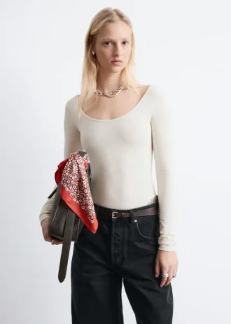 Bodysuit mit U-Ausschnitt
