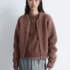 Bomberjacke aus gestrickter Wolle