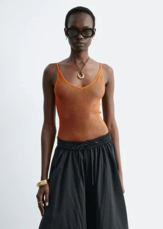 Camisole aus Rippstrick