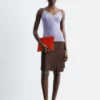 Camisole aus Rippstrick mit Spitze