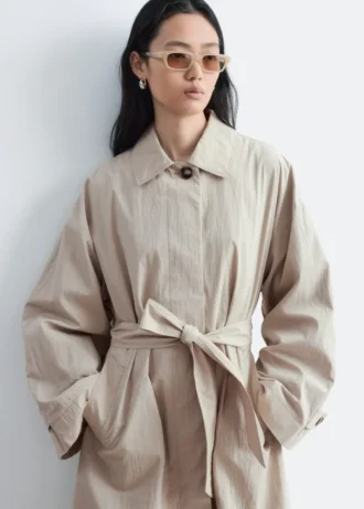 Car Coat mit Gürtel