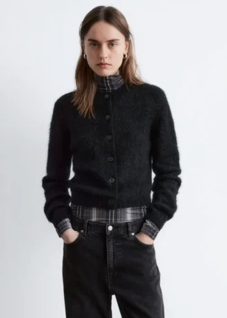 Cardigan aus gebürsteter Mohairmischung