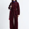 Cord-Jumpsuit mit Gürtel