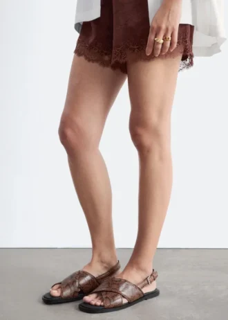 Crossover-Ledersandalen