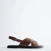 Crossover-Ledersandalen