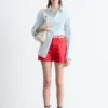 Denim-Shorts mit hoher Taille