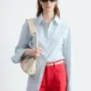 Denim-Shorts mit hoher Taille