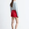 Denim-Shorts mit hoher Taille