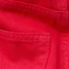 Denim-Shorts mit hoher Taille