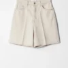 Denim-Shorts mit weitem Bein