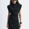 Drapiertes Jersey-Minikleid